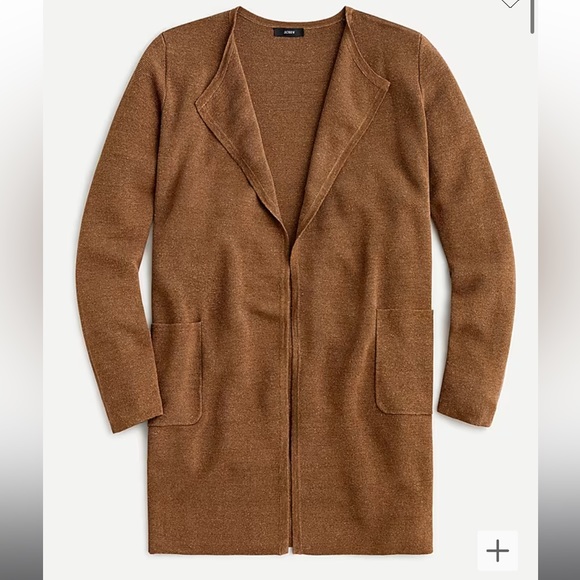 J. Crew Sweaters - J.Crew Juliette Collarless Sweater Blazer in Linen Blend Size Small